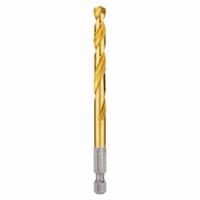 MILWAUKEE Hex Shank Drill Bit: 17/64", 135° Split Point, TiN-Coated HSS, Impact Rated (MPN 48-89-4614). Key specifications — attr1234973: Impact Rated; attr1234966: MILWAUKEE; attr1234978: 0.2656.