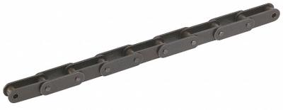 TSUBAKI Roller Chain: C2080H, 1 Strands, Steel, 2 in Pitch, 10 ft Overall Lg - Heavy Conveyor Roller Chains