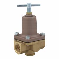 WATTS Pressure Regulator: FNPT x FNPT, 1/2 in Pipe Size, Brass, 3 psi to 50 psi, 140°F Max. Op Temp (MPN 1/2 LF 26AB). Key specifications — Brand: WATTS; Low-Lead Compliance: Low-Lead Compliant.