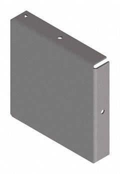 HOFFMAN Wireway Closure Plate: 4 in Wd, 4 in Ht, 16 ga Gauge, 1, Without Knockouts, Steel, Painted (MPN F44GCPNK). Key specifications — Brand: HOFFMAN; Finish: Painted; With/Without Knockouts - Broad: No.