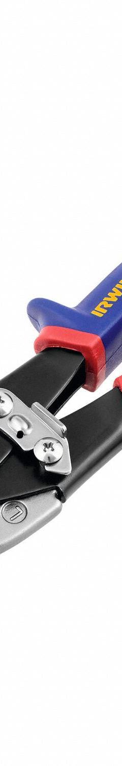 IRWIN Aviation Snip: Left/Straight, 10 in Overall Lg, 1 1/4 in Cutting Lg, Steel, Multi-Component (MPN 2073111). Key specifications — attr308531: Multi-Component; attr308530: Steel; attr308532: Steel; attr308533: Yes; attr308535: Sheet Metal; attr308541: 23 ga (Stainless Steel); attr308546: Straight; attr324897: IRWIN.