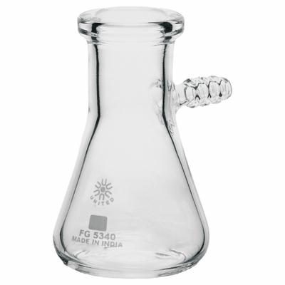 APPROVED VENDOR Filtering Flask: 25 mL, Colorless, Round - Glass Filtering Flasks