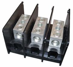 MERSEN Power Distribution Block: Open, Lug, Lug, 6 AWG – 350 kcmil For Line Side Wire Sizes (MPN MPDB67003). Key specifications — attr1361688: Surface; attr1308686: MERSEN; attr1361672: Aluminum.