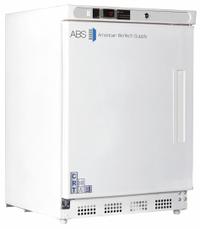 Controlled Room Temperature Cabinet: 115 V, 20°C to 25°C, 23 3/4 in Overall Wd, 24 1/2 in Overall Dp (MPN CRT-ABT-HC-UCBI-0404-LH). Key specifications — Brand: AMERICAN BIOTECH SUPPLY; Voltage: 115 V; Includes: (3) Shelves; Door Hinge: Left Hinge.