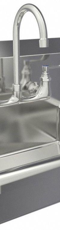 SANI-LAV Hand Sink: 1 Stations, 6 in Bowl Dp, 16 in Bowl Lg, 12 1/2 in Bowl Wd, Faucet Included (MPN 608F). Key specifications — Includes Side Splash: Side Splash Not Included; Series: Stainless Steel Hand Wash Sink; Brand: SANI-LAV.