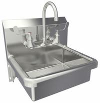 SANI-LAV Hand Sink: 1 Stations, 6 in Bowl Dp, 16 in Bowl Lg, 12 1/2 in Bowl Wd, Faucet Included (MPN 608F). Key specifications — Includes Side Splash: Side Splash Not Included; Series: Stainless Steel Hand Wash Sink; Brand: SANI-LAV.
