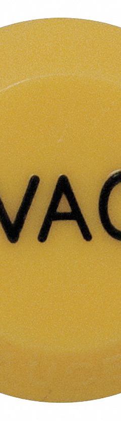 CHICAGO FAUCETS Index Button: Index Button, Plastic (MPN 216-378JKNF). Key specifications — Brand: CHICAGO FAUCETS; Index Text: VAC; Product Type: Index Button; Index Color: Yellow; For Handle Type: Vacuum.