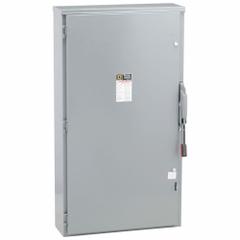 SQUARE D Safety Switch: Non-Fusible, 400 A, Three Phase, 600V AC, Galvanized Steel, Indoor/Outdoor (MPN HU365R). Key specifications — attr867131: SQUARE D.