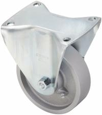 APPROVED VENDOR Plate Caster: Rigid, No Brake, 5 in Wheel Dia, 1 3/8 in Wheel Wd, Slot, Rectangle (MPN BH-G 125K-3). Key specifications — Wheel Bearing Type: Ball; Wheel/Tread Color: Silver; Brand: APPROVED VENDOR; Caster Type: Rigid.