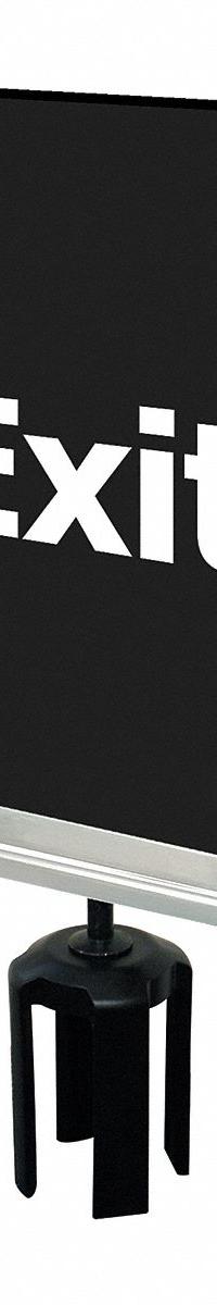 TENSABARRIER Vertical Acrylic Sign: Black, Exit Message, 11 in Overall Lg (MPN S03-P-33-7X11-V-HDSB-1701-1P). Key specifications — Brand: TENSABARRIER; Color: Black; Includes: Bracket; Message: Exit; For Use With: Tensabarrier Posts; Material: Acrylic.
