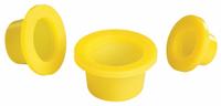 Stopper: Polyethylene, 19/22 Stopper Size, 2.25 in Overall Ht, Yellow, 0 Holes (MPN CG-3021-02). Key specifications — Brand: CHEMGLASS; Color: Yellow; Stopper Size: 19/22; Material: Polyethylene.