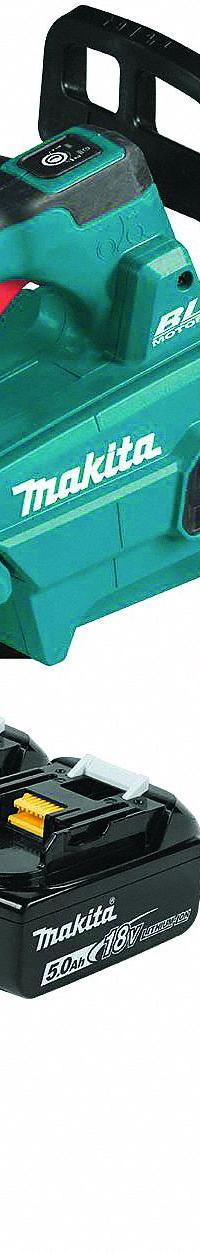 MAKITA Battery-Powered Chainsaw Kit: 16 in Bar Lg, Top Handle, Adj/Auto Chain Oiler, 18 V, 30 cc (MPN XCU09PT). Key specifications — Brand: MAKITA.