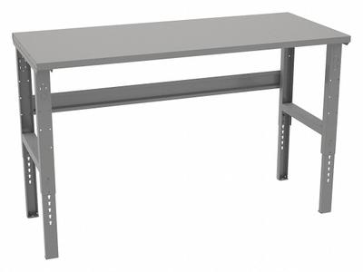 TENNSCO Workbench: Adj Ht, Steel, 72 in x 30 in, 1,800 lb Overall Load Capacity - Open-Base Workstations