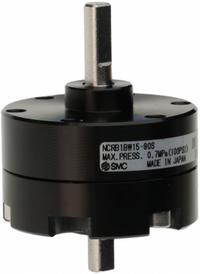 SMC Rotary Air Actuator: Single Vane Actuator, 90° Rotation Angle, 4 in-lb Output Torque, #10-32 UNF (MPN NCRB1BW15-90S). Key specifications — attr293632: NCRB1BW15-90S; attr294754: SMC; attr947098: Non-Magnetic Piston; attr947108: Basic; attr947133: Metric; attr1108504: Side Ported.