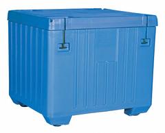 SNYDER INDUSTRIES ASM Insulated Bin: 30 cu ft, 49 in x 43 in x 43 in, Lid Included, 4-Way Entry (MPN PB30). Key specifications — Brand: SNYDER INDUSTRIES; Stackable: Stacking Capable; Shape: Rectangular; Fork Entry: 4-Way Entry; Mobility: Stationary; Collapsible: Collapsible; Fork Pockets: Fork Pockets Included; Includes Lid: Lid Included.
