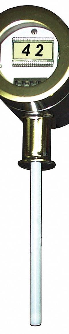 LUMENITE Sanitary Continuous Level Transmitter: Sanitary Level Transmitter, 1 1/2 in Tri-Clamp, Rod (MPN MLST-4220-C1-1/2-24"). Key specifications — Brand: LUMENITE; Accuracy: Better than 0.1%; Output Wire Configuration: 2-Wire; Probe Material: 304 Stainless Steel; Probe Type: Rod; Hygienic Standards: USDA.
