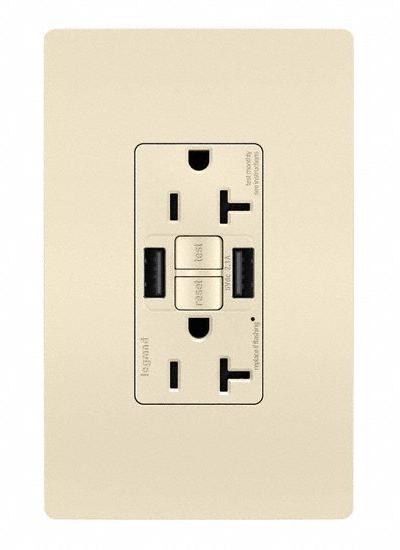 LEGRAND USB Receptacle: Duplex - Weather-Resistant Receptacles with USB Chargers