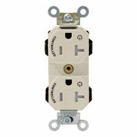 LEVITON Plugs and Receptacles: Duplex, 5-20, Light Almond, 125V AC, 20 A, 2 Pole / 3 Wire (MPN MT563-2ST)