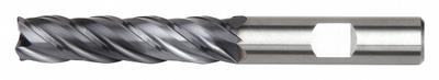 WIDIA HANITA Corner Chamfer End Mill: Carbide, TiAlN Coated, 4 Flute, 8 mm Mill Dia - Fast-Cutting Carbide Corner-Chamfer End Mills for Steel & Cast Iron
