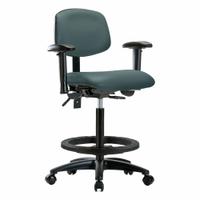 Ergonomic Chair: Vinyl, Arms Included, Ht Range 25 in to 34 1/2 in, 18 1/2 in Seat Wd, 17 in Seat Dp (MPN BR-VHBCH-RG-T0-A1-BF-RC-8546). Key specifications — Foot Support: Yes; Back Tilt Backward: 13.5°; Back Tilt Forward: 10.5°; Base Material: Nylon; Brand: APPROVED VENDOR; Product Type: Ergonomic Chair; ESD-Safe: Not ESD Safe.