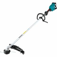 MAKITA Battery-Powered String Trimmer Kit: 17 in Cutting Wd, Straight Shaft, 73 in Shaft Lg, 30 cc (MPN XRU17PT). Key specifications — attr975803: 73 in; attr975783: MAKITA; attr975787: 17 in; attr975804: Straight; attr975780: 5.0 Ah; attr987328: No.