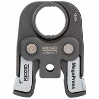 RIDGID Press Jaw: 1 in Pipe, Carbon Steel/Stainless Steel, For Viega MegaPress, Compact Tool Types (MPN 48443). Key specifications — attr518773: Jaws; attr518762: Carbon Steel; attr518771: Steel; attr518761: Viega MegaPress; attr518760: RIDGID.