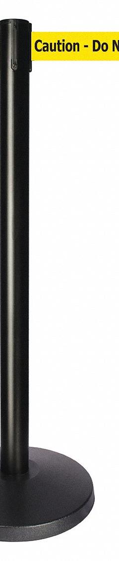 QUEUEWAY Barrier Post with Belt: Yellow, No Pattern, Caution Do Not Enter, 10 ft Belt Lg, Black (MPN QPLUS-33-YA). Key specifications — attr981468: ABS; attr981465: Yellow; attr981461: QUEUEWAY; attr981440: Metal Alloy; attr981443: Black; attr981449: Caution Do Not Enter; attr981448: Black.