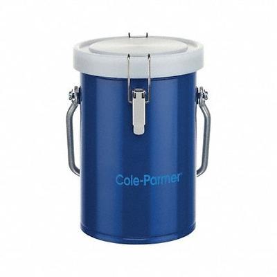 COLE-PARMER Cryogenic Dewar: 1 L Capacity, 6 1/4 in Overall Dia, 8 3/8 in Overall Ht - Cryogenic Dewars