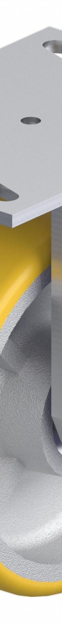APPROVED VENDOR Plate Caster: Rigid, No Brake, Polyurethane, 4 in Wheel Dia, 2 in Wheel Wd, Slot (MPN P21R-UY040K-16). Key specifications — Wheel Bearing Type: Ball; Brand: APPROVED VENDOR; Caster Type: Rigid.