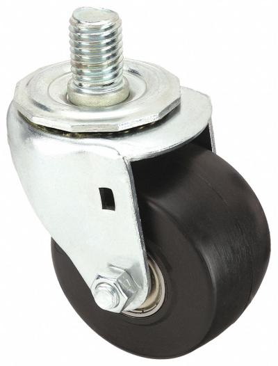 APPROVED VENDOR Stem Caster: Swivel, 3 in Wheel Dia., 1 3/4 in Wheel Wd, Polyolefin - Standard Threaded Stem Casters