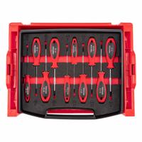 TEKTON Screwdriver Set: 1-10 Pieces, 10 Pieces, Phillips/Slotted Tip, 17 1/2 in Overall Lg, Rack (MPN DWZ90600). Key specifications — attr1205274: TEKTON; attr1205269: 8 mm; attr1205277: Smooth.