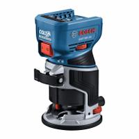 BOSCH Router: CORE18V®, Bare Tool, Plunge Base, 1.39 hp, 30,000 RPM, 1/4 in Collet, 2.25, Palm Grip (MPN GKF18V-25N). Key specifications — attr217755: (1) Bare Tool; attr217752: Brushless; attr217778: 2.25.