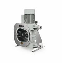 PERIPRO Hose Pump: Three Ph, 5 hp, Buna-N Hose, 55 mm Hose Dia, 39.2 gpm Max. Flow Rate (MPN F 10/11.1-40 QS). Key specifications — Hose Material: Buna-N; Brand: PERIPRO; Connections: 2½" Tri‑Clamp.