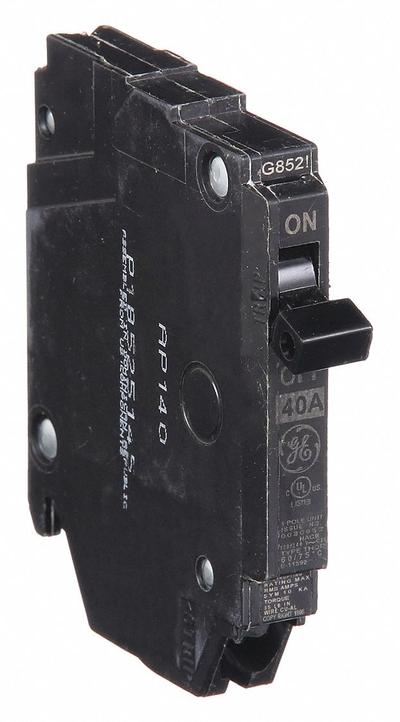 GE Miniature Circuit Breaker: THQP, 40 A, 120/240V AC, Single Phase, 10kA at 120/240V AC - THQP, THQL & THHQL Series, Plug-In GE Miniature Circuit Breakers