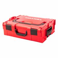 TEKTON Modular Tool Box: 17 1/2 in W 6 in D 14 1/8 in H, Plastic, Red, Hinged Lid, 1 Compartments (MPN OLB11022). Key specifications — attr1116905: Red; attr1116917: Hinged; attr1116946: TEKTON; attr1116904: Latch.