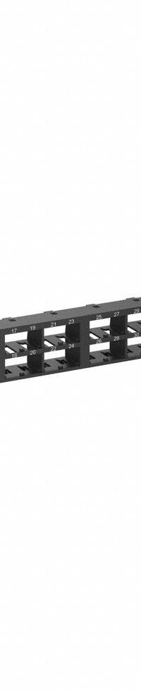 Patch Panel: 1 Rack Units, 48 Ports, Flat, Vertical Front Numbered, Unshielded, Rear Access (MPN CPP48HDVNSWBL). Key specifications — Brand: PANDUIT; Compatible Adapter Type: Panduit Mini-Com Modules; Material: Steel; _Access Type: Rear Access; _Port Labeling: Vertical Front Numbered; _Series: Mini-Com; _Shielded: Unshielded.