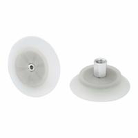 SCHMALZ Vacuum Pad Assembly: Flat, 1/4 in NPT Vacuum Port, 108 mm Pad Dia, Clear, 40 mm Pad Ht, 55 A (MPN 10.01.01.15163). Key specifications — attr1019136: 10.01.01.15163; attr1019138: SCHMALZ; attr1019139: 55 A.
