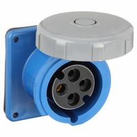HUBBELL Pin and Sleeve Receptacle: Blue, 250V AC, Three Phase, 30 A, 3 Pole, 4 Wire, IEC Grounding (MPN HBL430R9W). Key specifications — Brand: HUBBELL.
