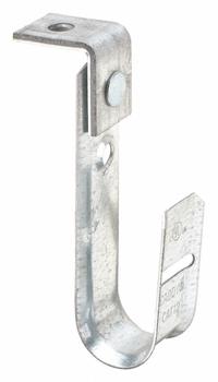 NVENT CADDY J-Hook Angle Bracket: Screw-On with Locking Latch, 3/4 in Max. Bundle Dia., Silver (MPN CAT12AB). Key specifications — Material: Galvanized Steel; Includes Locking Latch: Yes; Color: Silver; Brand: NVENT CADDY; Mounting Location: Beam; Mounting & Attachment (subhead): Screw-On with Locking Latch.