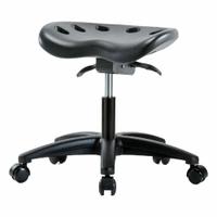 Tractor Stool: Polyurethane, Ht Range 16 1/2 in to 21 1/2 in, 17 in Seat Wd, 14 in Seat Dp, 0 Glides (MPN PTDHSO-RG-RC-BLK). Key specifications — Brand: APPROVED VENDOR; Foot Support: No; Base Material: Fiberglass; ESD-Safe: Not ESD Safe; Number of Casters: 5.