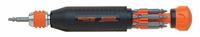 MEGAPRO Multi-Bit Screwdriver: Phillips/Slotted/Square/Torx Tip, 12 Tips, 8 1/2 in Overall Lg (MPN 181ML-B). Key specifications — attr1205339: Phillips: #0 + #1 + #2 + #3; attr1205303: MEGAPRO.