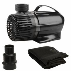Waterfall Pump: 3/8 hp, 120V AC, Plastic housing, 18 ft Max Head (MPN 52355). Key specifications — Pump Type: Waterfall Pump; Brand: POND BOSS; Manufacturer Part Number: 52355; Nameplate Voltage: 120V AC; Discharge Connection: 2 in Barbed.