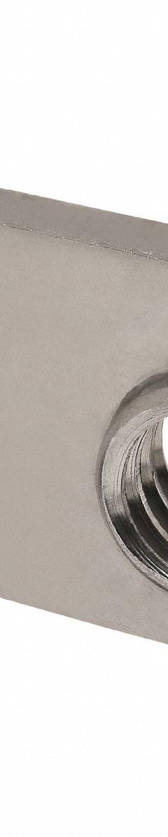 T-Slot Framing System Fasteners: 5/16"-18 Size, 15/64 in Thread Lg, 15 Series, Single Offset (MPN 3678-10). Key specifications — Fastener Type: T-Nut; Material: Stainless Steel; T-Slot Fastener Type: T-Nut; Threaded Hole Location: Single Offset; Compatible Series: 80/20 15 Series; System of Measurement: Inch; Brand: 80/20; Mounting Type: Slide-In.