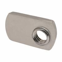 T-Slot Framing System Fasteners: 5/16"-18 Size, 15/64 in Thread Lg, 15 Series, Single Offset (MPN 3678-10). Key specifications — Fastener Type: T-Nut; Material: Stainless Steel; T-Slot Fastener Type: T-Nut; Threaded Hole Location: Single Offset; Compatible Series: 80/20 15 Series; System of Measurement: Inch; Brand: 80/20; Mounting Type: Slide-In.