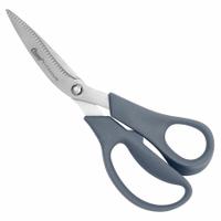 CLAUSS Shears: Right-Hand, 8 in Overall Lg, Serrated, Titanium Bonded, Pointed, Gray (MPN 18045). Key specifications — attr308500: Titanium Bonded; attr308502: Gray; attr308505: Right-Hand; attr308522: Paper; attr324896: CLAUSS.