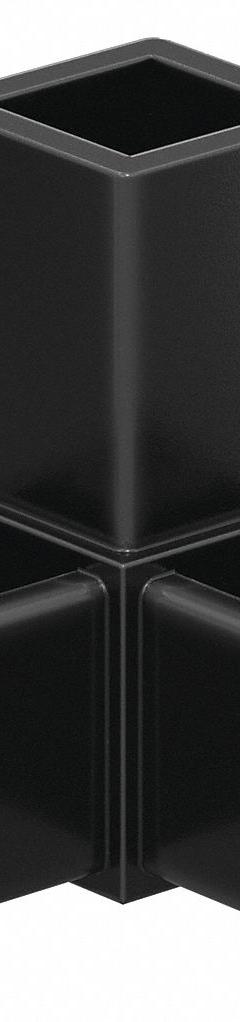 3-Way Corner Connector: 2 1/8 in x 2 1/8 in, Nylon, Unfinished, Black, 3-Way Corner Connector (MPN 9250). Key specifications — Finish: Unfinished; Material: Nylon; Brand: 80/20; Product Type: 3-Way Corner Connector.