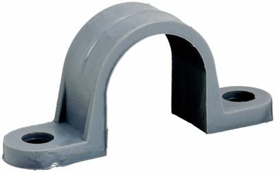 CANTEX Conduit & Pipe Strap Clamp, Two-Hole: 1/2 in Trade Size, PVC - Surface Mount Clamps for Conduit & Pipe