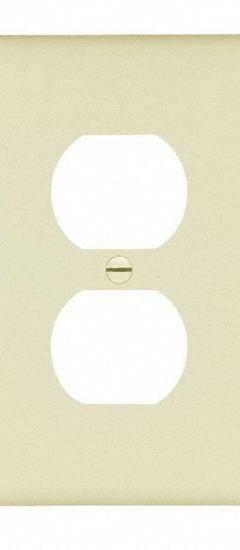 LEGRAND Wall Plate: Duplex Outlet, 1 Gang, Almond, Jumbo Size (MPN TPJ8LA). Key specifications — Brand: LEGRAND; Material: Nylon.
