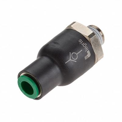 LEGRIS Meter Input Check Valve: Swing, Inline Valve Body, 1/4 in Pipe Size, Tube x MNPT - Polymer Poppet Check Valves