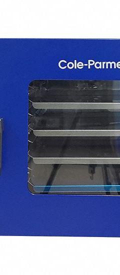 COLE-PARMER Vacuum Oven: Vacuum, 1.7 cu ft Capacity, 100°C Max Temp, 550 W Watt, 1.7 cu ft Volume (MPN 5241124). Key specifications — attr1027177: 120V AC; attr1027180: COLE-PARMER; attr1027172: +/-10%.